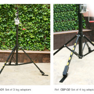 Leg adaptors for Lifting towers