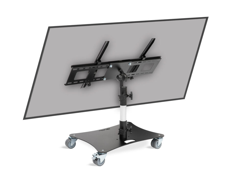 Low-level mobile stand for TV screens adjustable up to 65