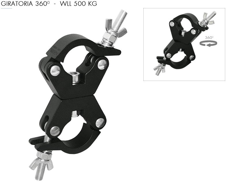 doble giratoria para de Ø 45-52 mm. WLL: 500 | GUIL