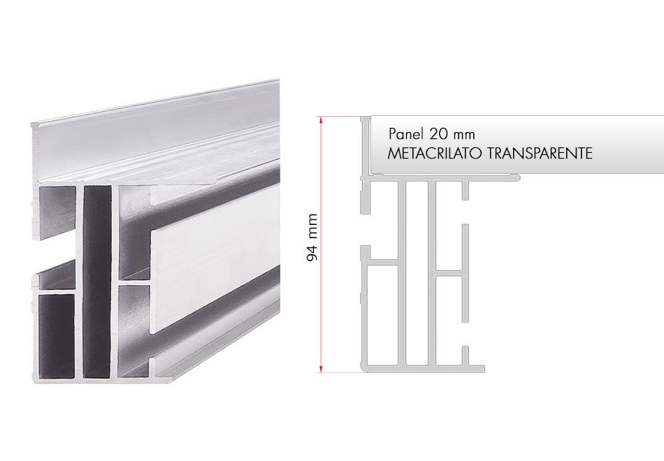 Tarima con panel de metacrilato transparente (20 mm) - TM440-M/1x1