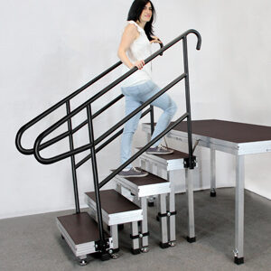 Modular stair in aluminium and birch plywood-ECT