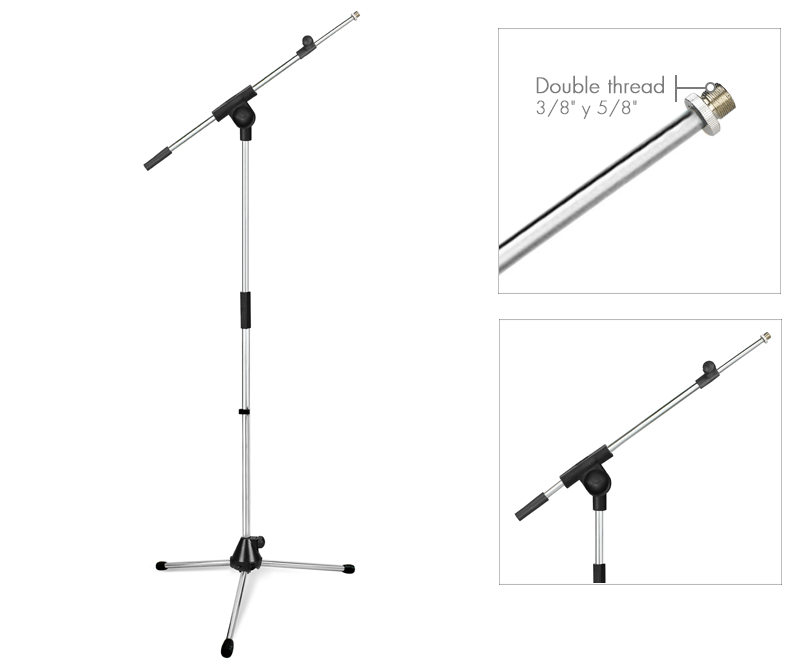 Microphone stand with telescopic boom arm - Ref. PM-32