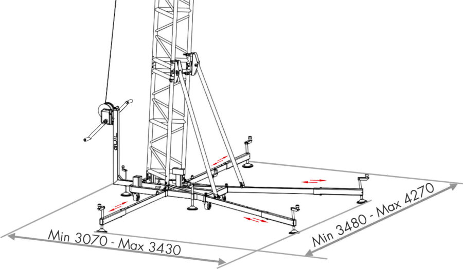 Line Array Rigging Terminology Rigging tower for Line Array systems - Ref. TMD-545/N | GUIL